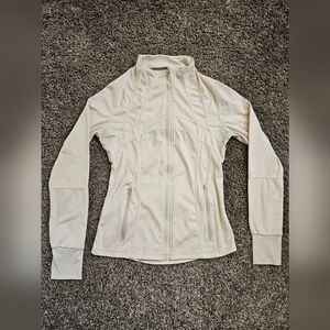 Cream Long-Sleeve Zip-Up Jacket